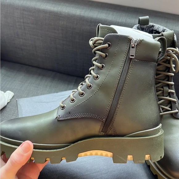 Coach green leather city sole men’s boots - Picture 1 of 6